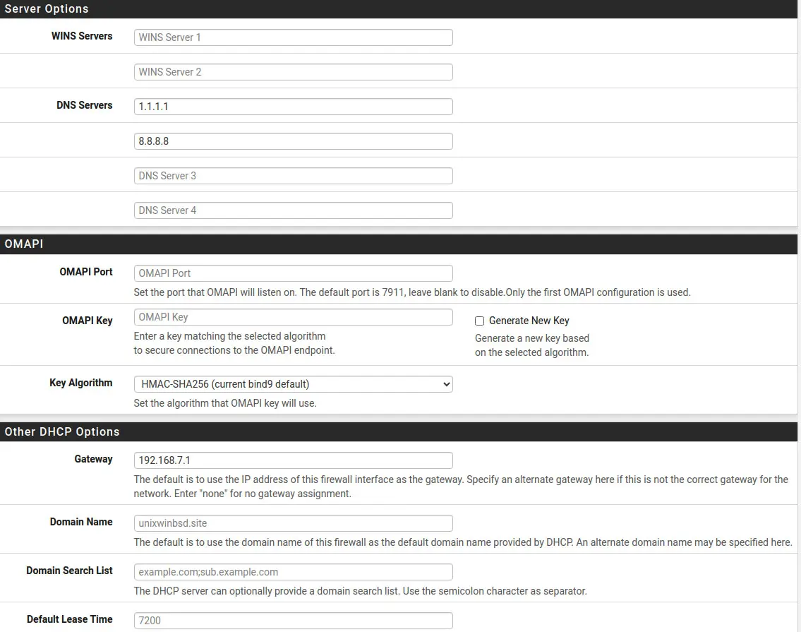 dns server isc dhcp lan