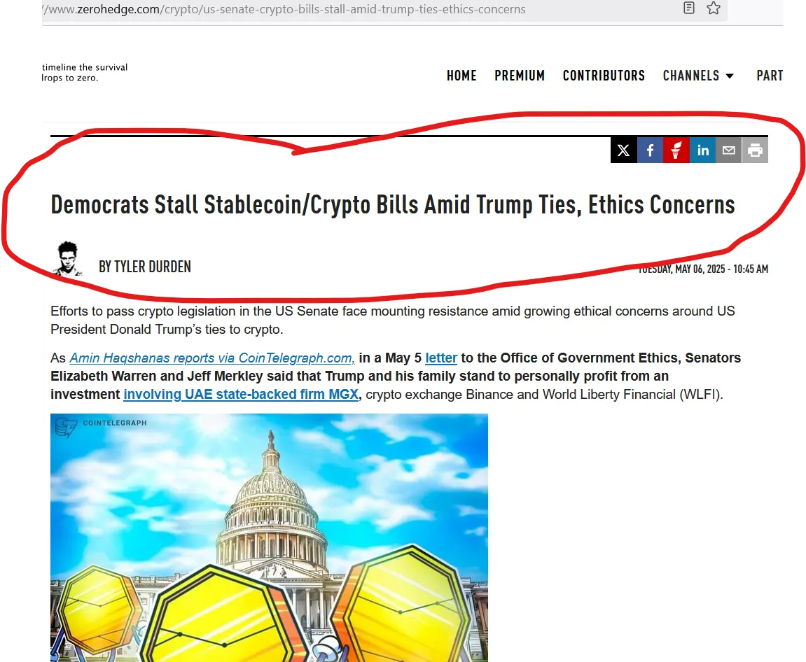 democrats block stablecoins