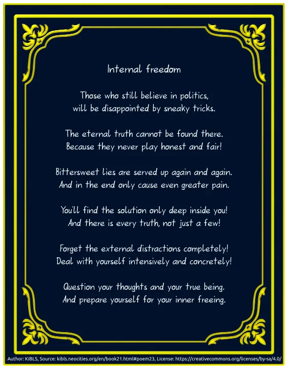 Internal freedom