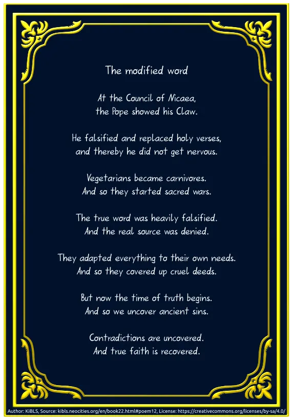 The modified word