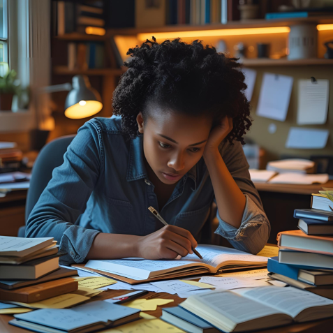 concentraded writing