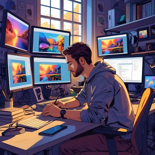 Man working on computer