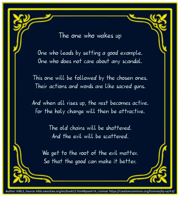 The one who wakes up
