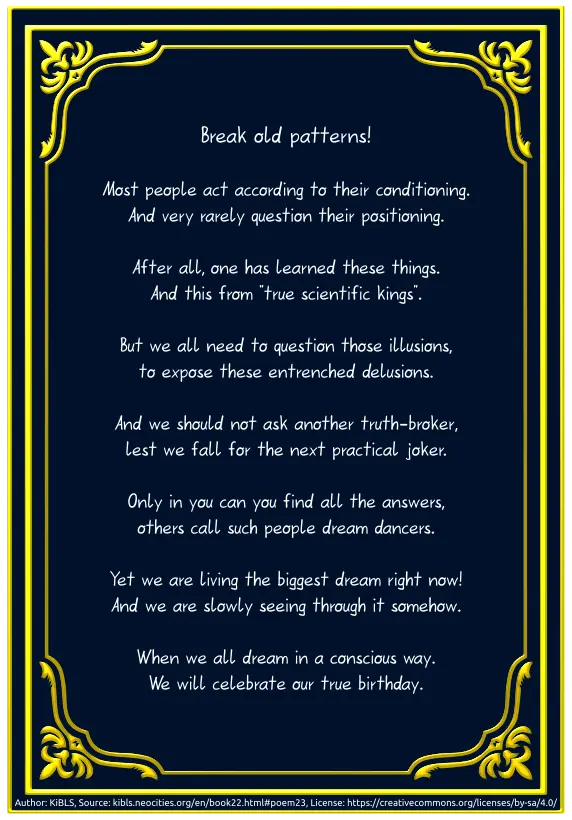 Break old patterns!