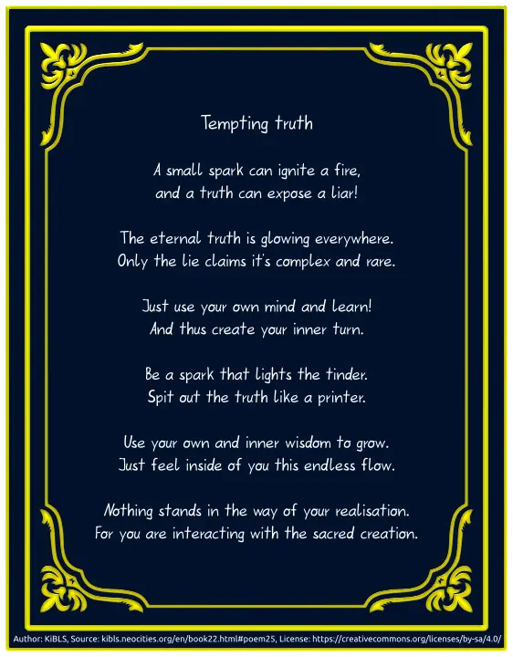 Tempting truth