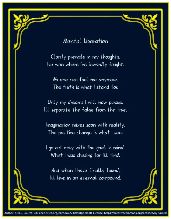 Mental liberation