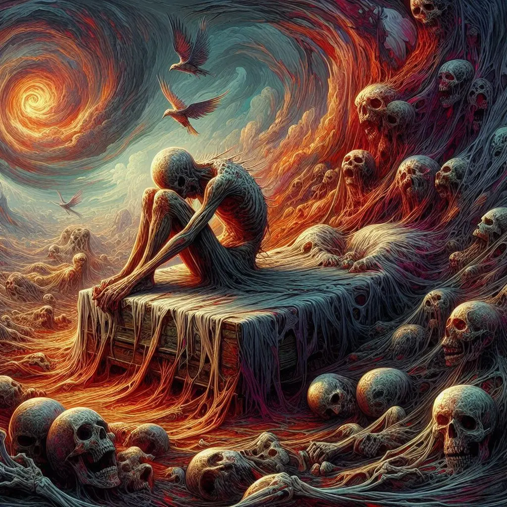Bing generated image of dying double time