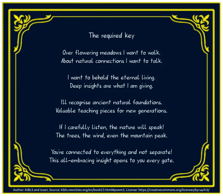 The required key