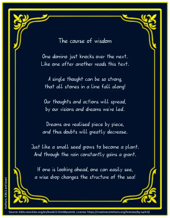 The course of wisdom