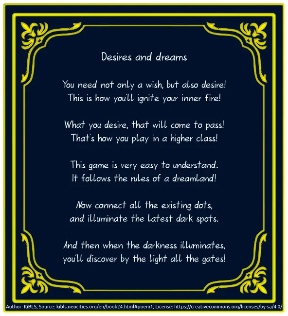 Desires and dreams