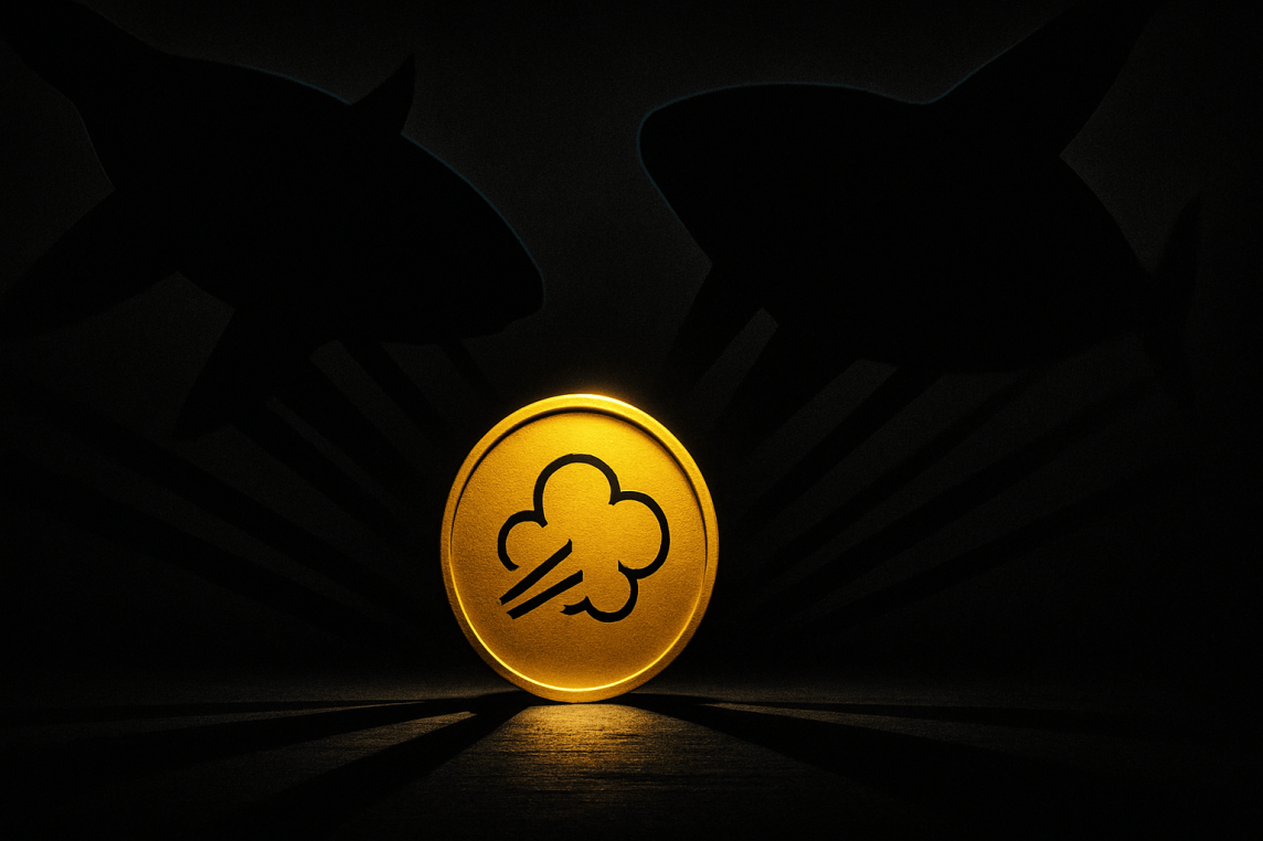 An image from NickG Crypto Preacher: A prominent, glowing gold coin featuring a stylized