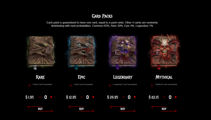 Dark Country CCG Card Packs (copyright darkcountry.io)