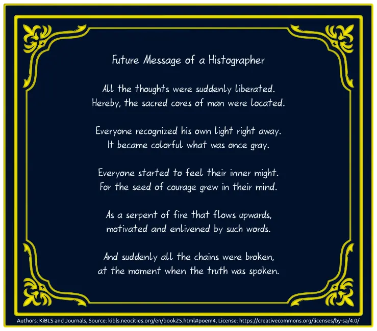 Future Message of a Histographer