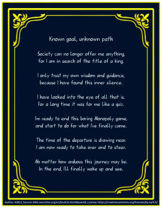 Known goal, unknown path