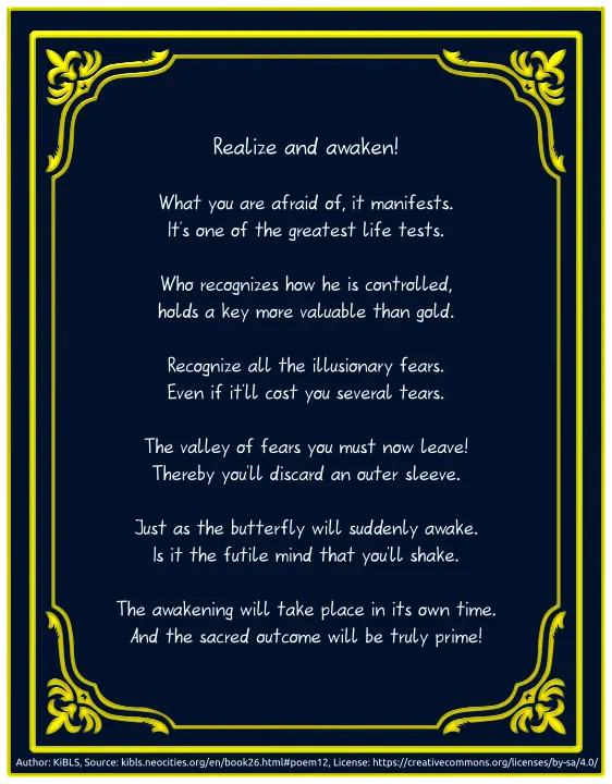 Realize and awaken!