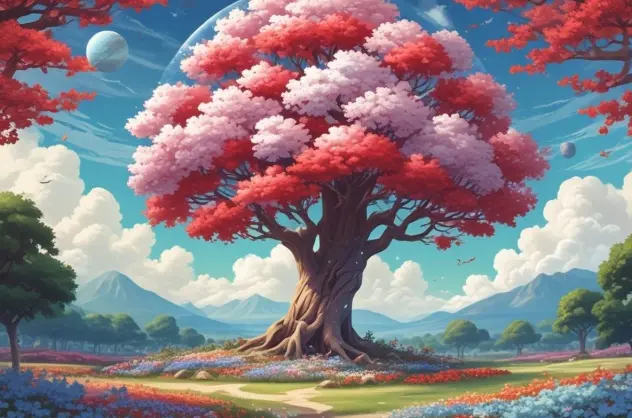 Árbol tipo anime