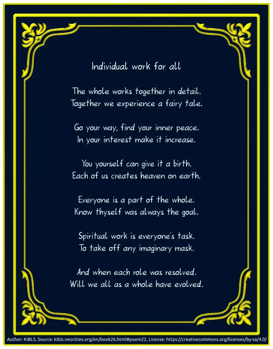 Individual work for all