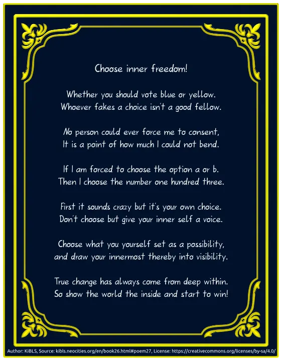 Choose inner freedom!