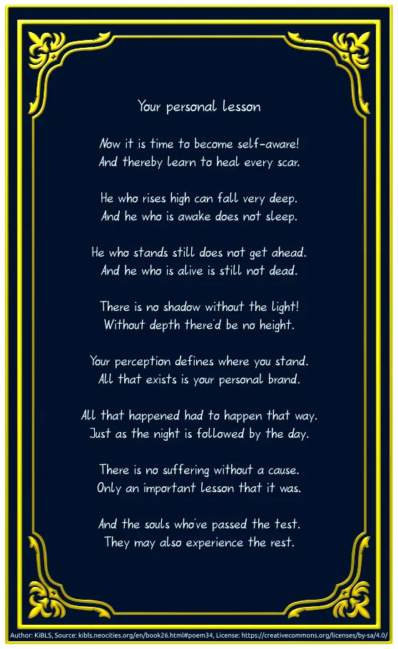 Your personal lesson
