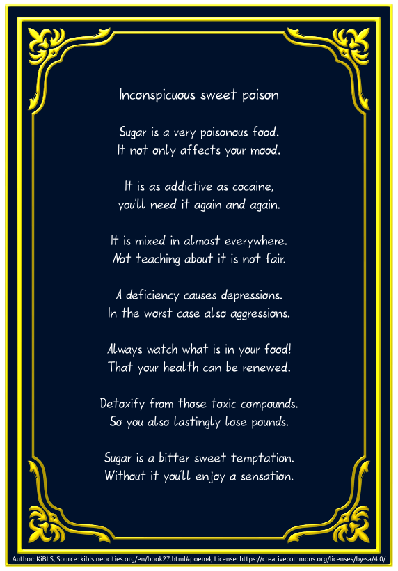 Inconspicuous sweet poison