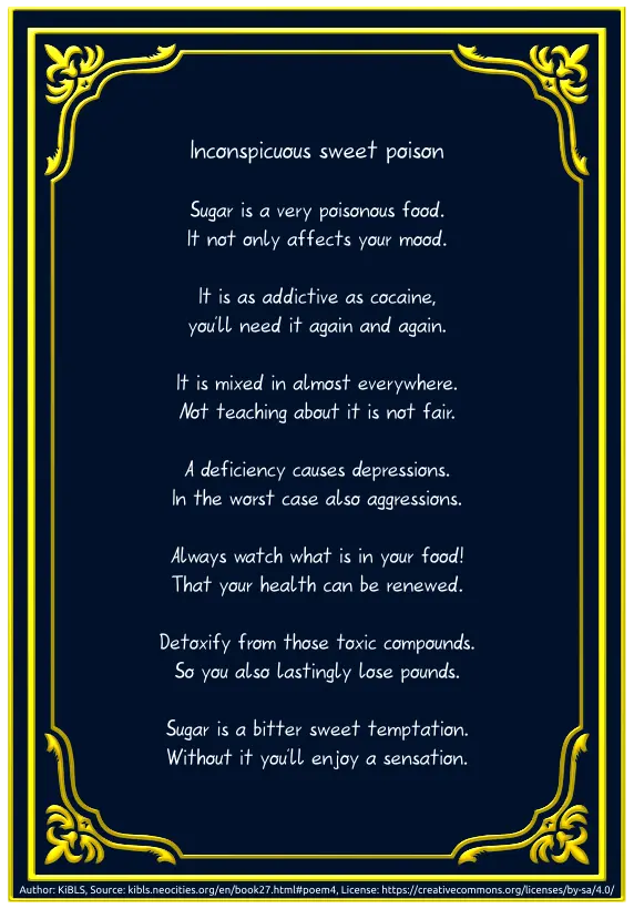Inconspicuous sweet poison