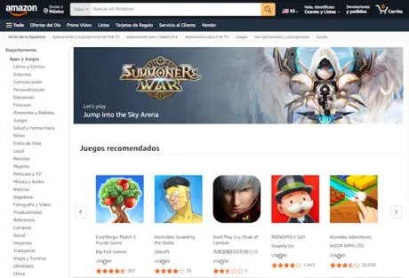 Aplicaciones en Amazon