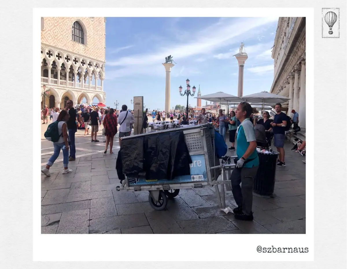 Venice life on st Marks Square