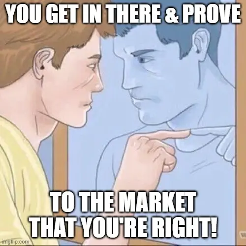 Meme of man in the mirror pointing to himself and saying,