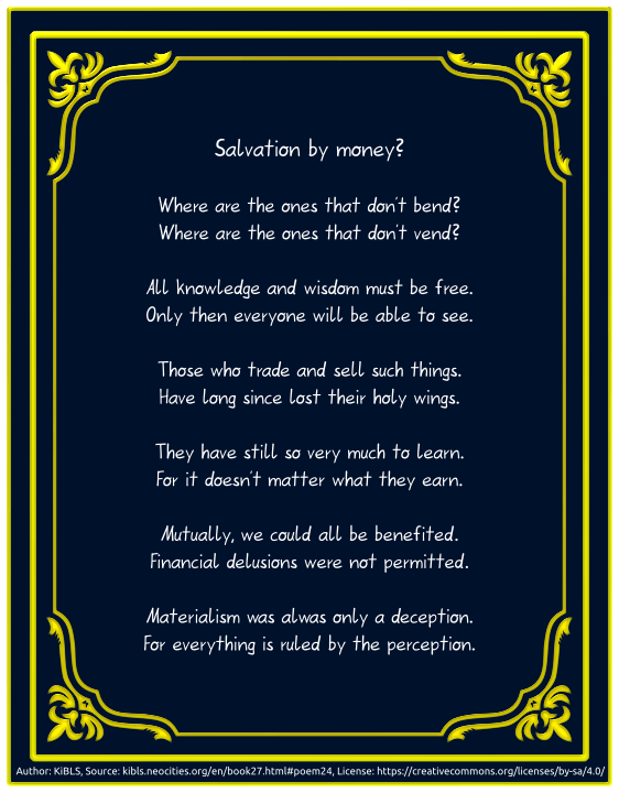 Salvation by money?