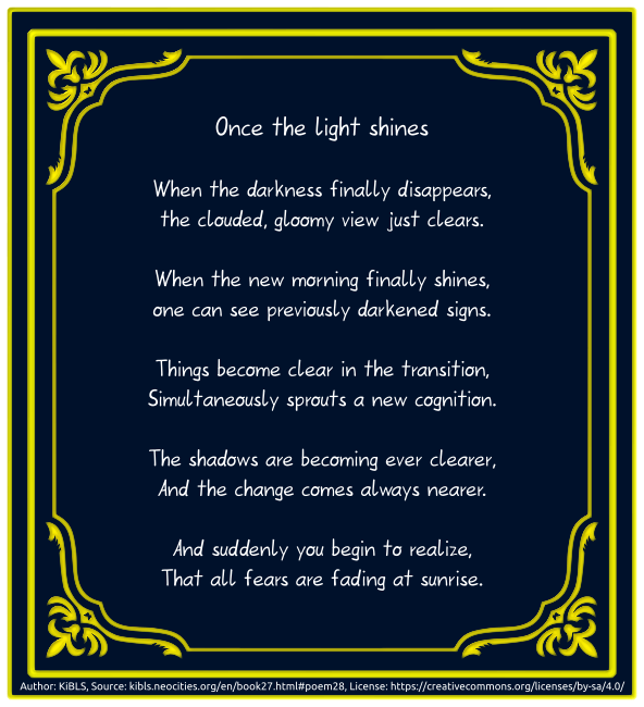 Once the light shines