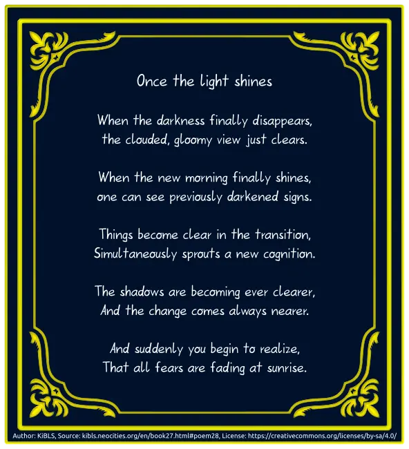 Once the light shines