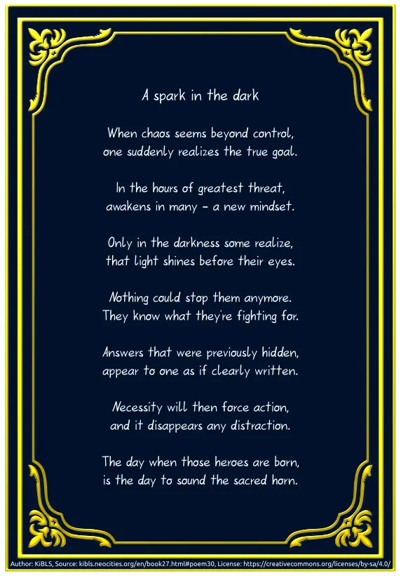 A spark in the dark