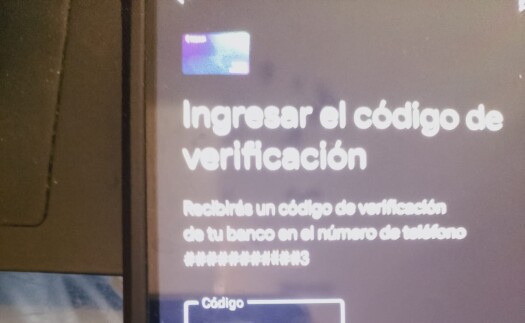 Bank verification screen in Google Pay offering SMS code to verify identity