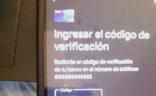 Bank verification screen in Google Pay offering SMS code to verify identity