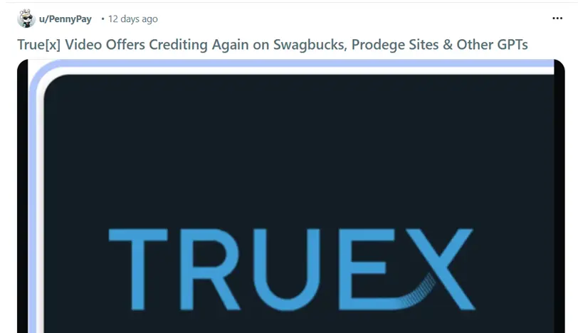 r/PennyPay post: TrueX videos resuming credits after AWS outage.