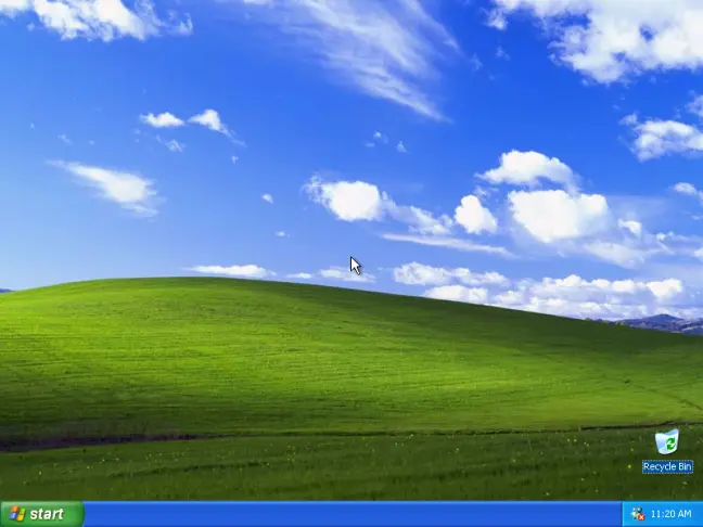 Escritorio inicial de Windows XP