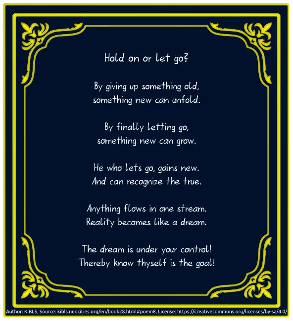 Hold on or let go?