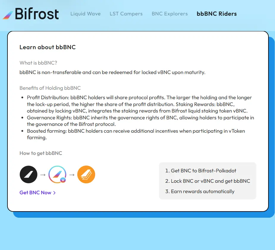 bbBNC tokenomics Bifrost Defi
