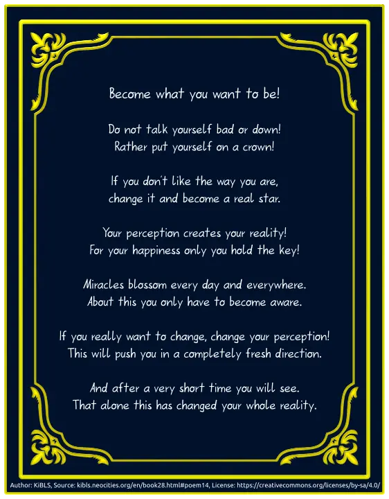 Become what you want to be!