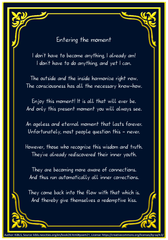 Entering the moment