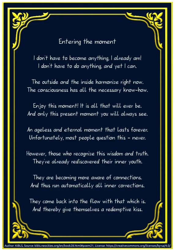 Entering the moment