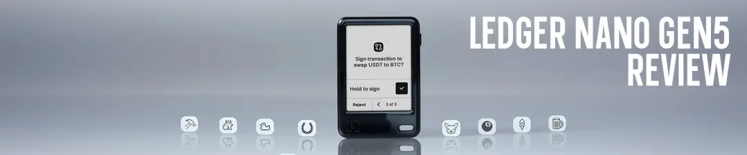 We test the Gen5's new E-Ink touchscreen and CC EAL6+ security against the Nano X. It's built for multi-chain DeFi users and supports 5,500+ assets with up to 100 apps. Discover why its seamless USB-C, Bluetooth, and NFC connectivity. Combined with features such as Clear Signing and Transaction Check. Help to create the strongest mid-range signer on the market today. It brings flagship usability without the premium Stax price tag.