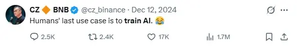 ss tweet by CZ