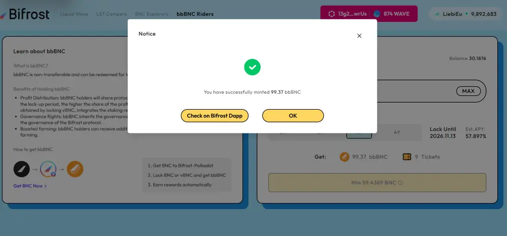 Web3Rewards Bifrost LuckyDraw bbBNCRiders