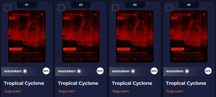 Blood Foil Tropical Cyclone cards