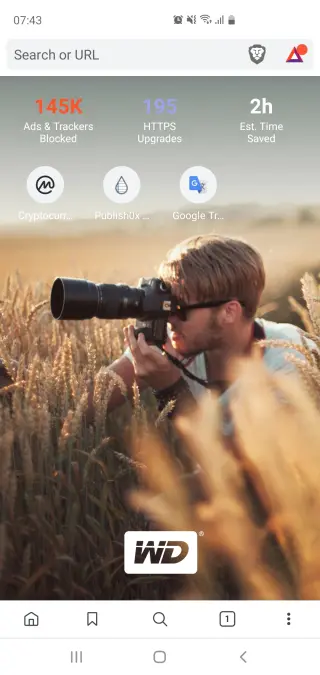 Brave sponsored images