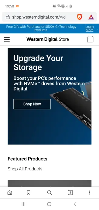 Brave sponsored images