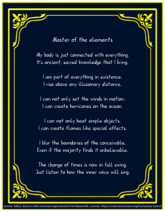 Master of the elements