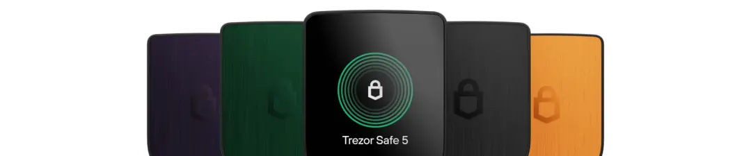 The Trezor Safe 5 features a durable PC-ABS plastic body, with a premium brushed-metal anodized aluminum backplate. While it doesn't have a formal IP rating, it is built for long-term resilience and pocketability. The 1.54-inch color touchscreen (240x240 px) is protected by scratch-resistant Gorilla Glass 3. It delivers a bright and crisp interface with haptic feedback, ensuring clear visibility and tactile confirmation for every transaction.