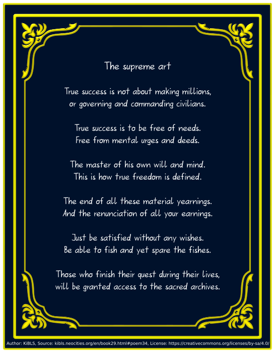 The supreme art